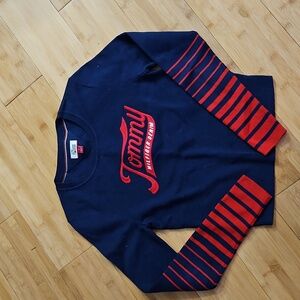 Tommy Hilfiger Denim Cotton Sweater in Navy and Red